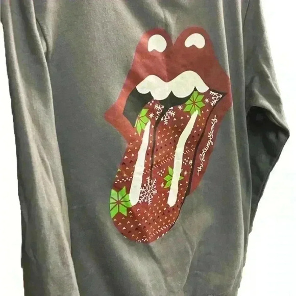 Women’s Rolling Stone Christmas sweatshirt with tongue, gray size medium - Picture 4 of 4